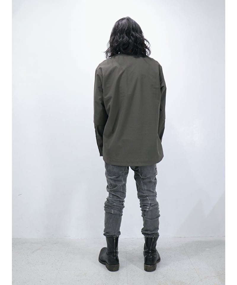 【A.F ARTEFACT】ドッキングニットロングコート　ブラック Size2 A.F ARTEFACT】ドッキングニットロングコート ブラック Size2