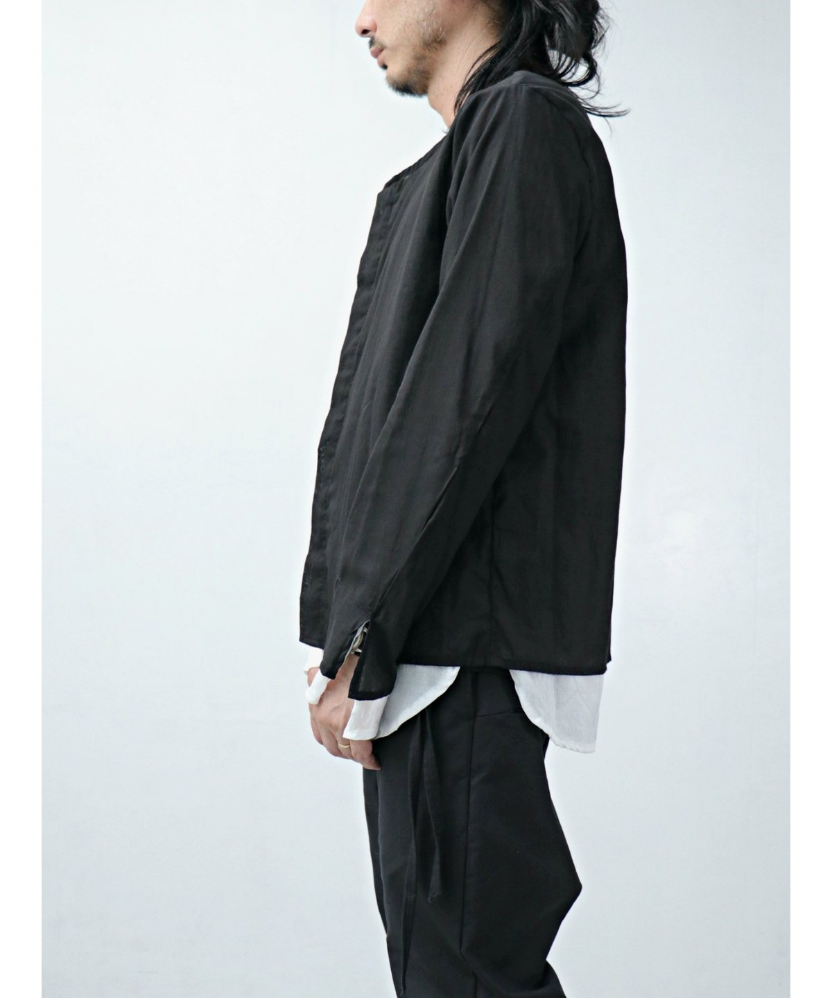 ASKYY / S13 / レイヤードシャツ / BLK/WHT | Owls Himeji ASKYY / S13 / レイヤードシャツ / BLK/WHT | Owls Himeji