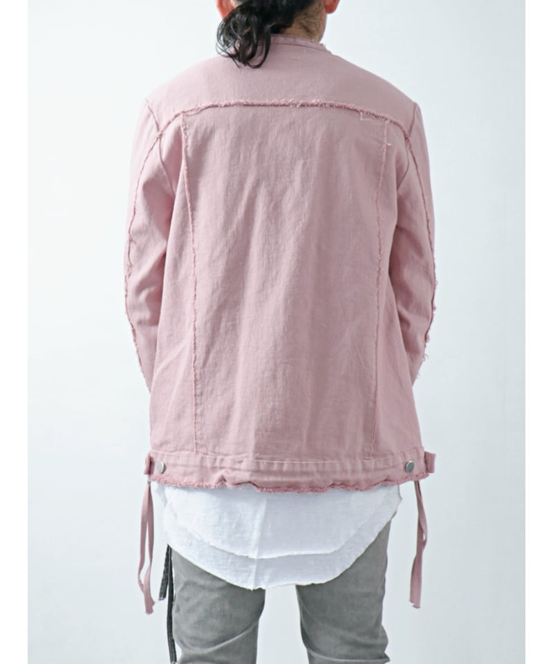 ASKYY / R2 / GRUNGE DENIM JACKET / DEEP PINK | ASKYY / R2 / GRUNGE DENIM JACKET / DEEP PINK |