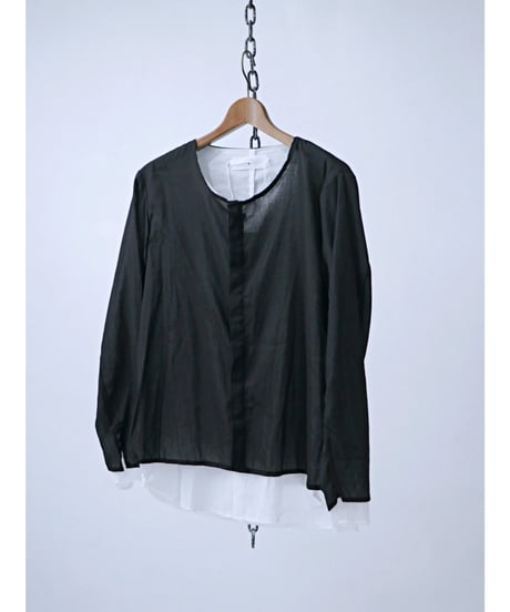 ASKYY / S13 / レイヤードシャツ / BLK/WHT