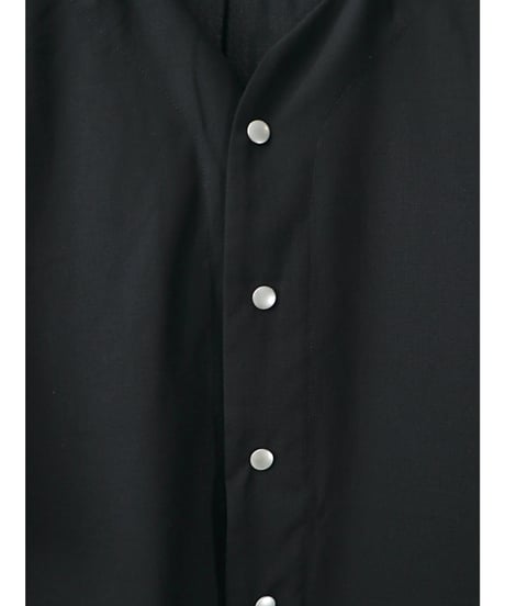 A.F ARTEFACT / ag-11017-2 / サマーウールノーカラーシャツ / BLACK