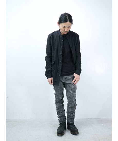 D.HYGEN / ST107-0225S / ストレッチデニムオーバーロックツイストカーブスリムパンツ / CHARCOAL