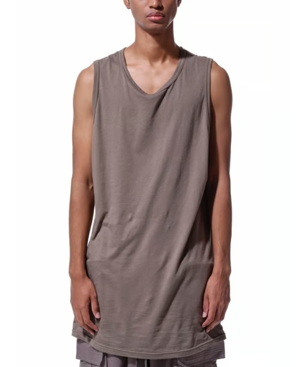 ○★新品未使用　A.F ARTEFACT　ロングタンクトップ　1　アイボリー A.F ARTEFACT / ag-6083-1 / ロングタンクトップ / GREY | O