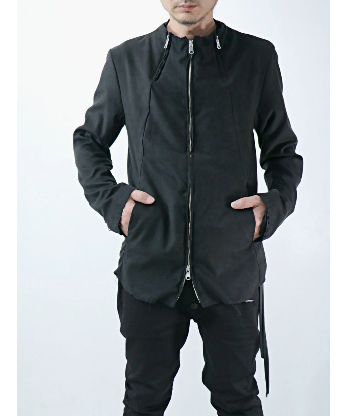 askyy ライダース 抽選販売 ASKYY / DOUBLE LEATHER RIDERS JACKET / BLK | ASKYY