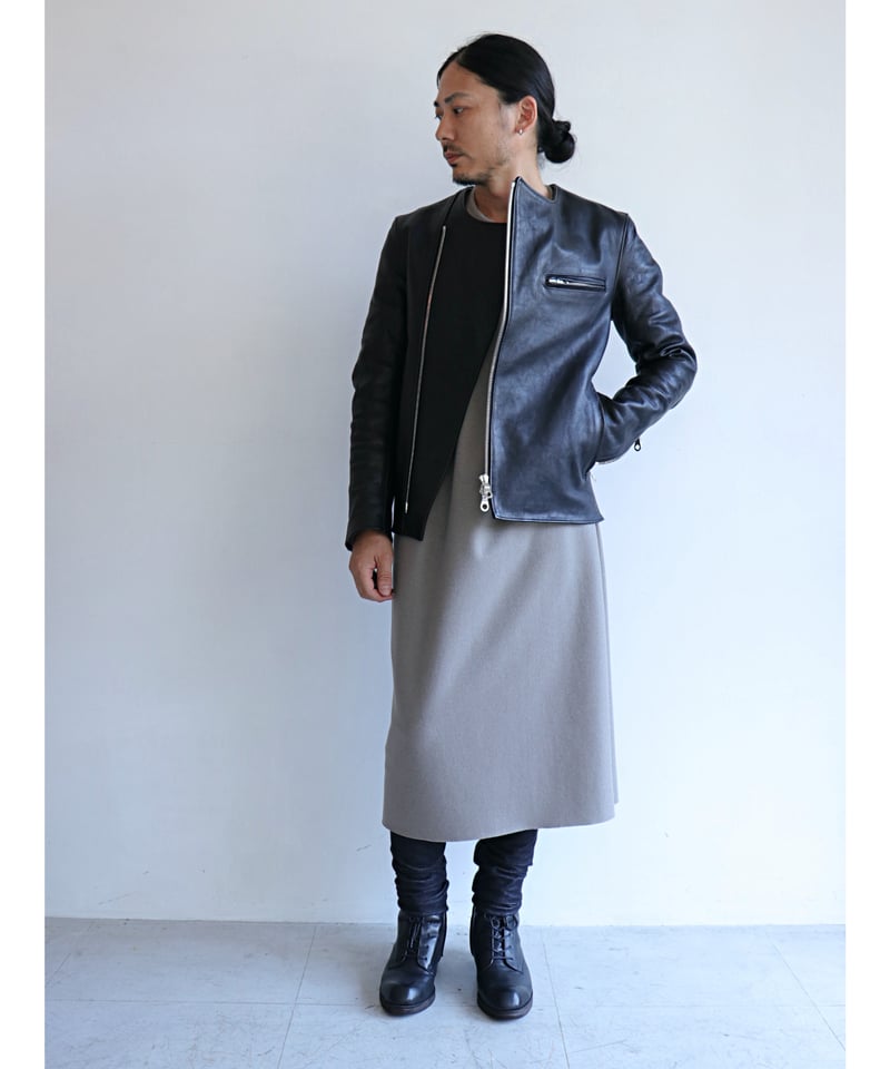 kujaku / D-324 / ウールカシミヤロングプルオーバー / gray