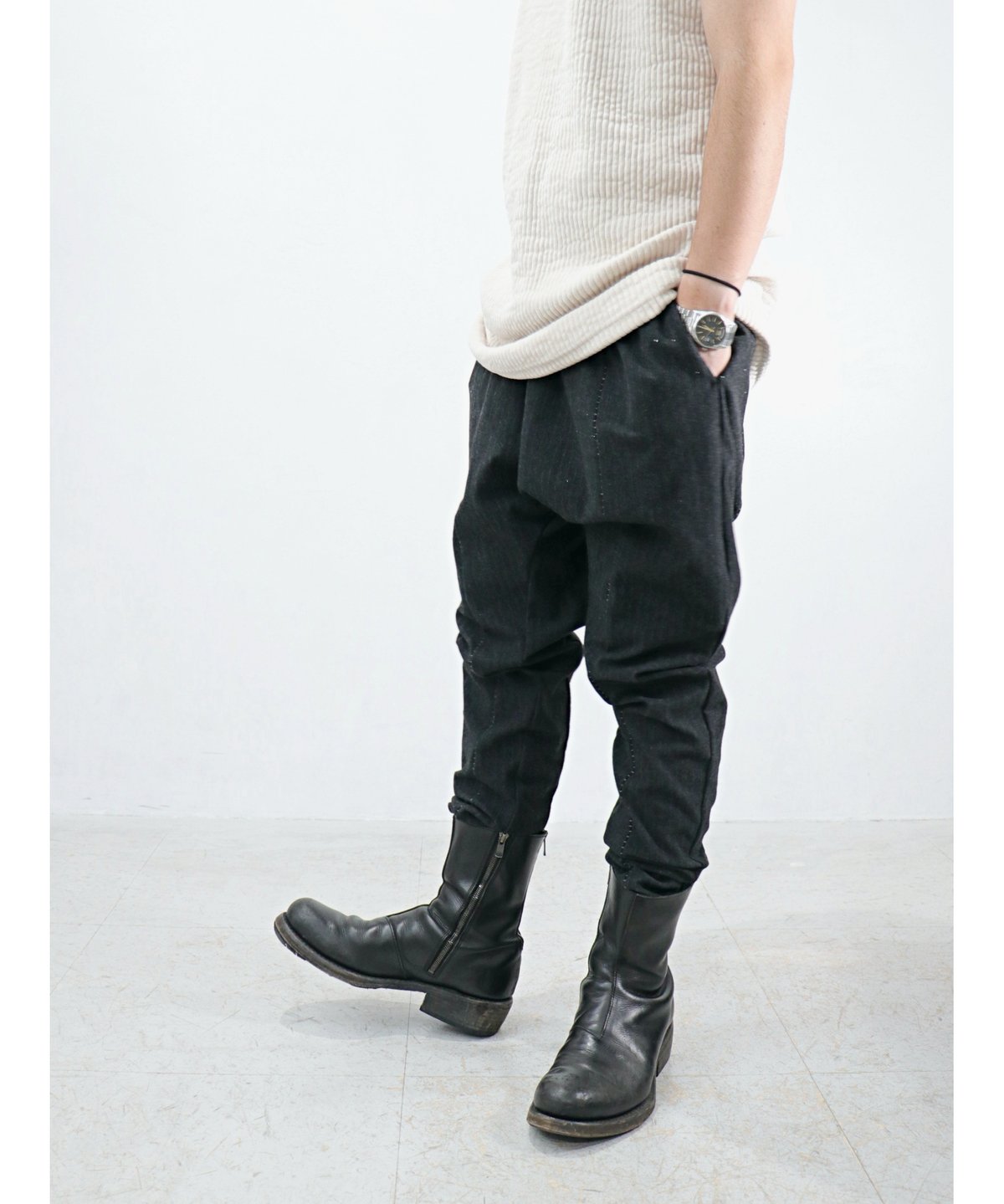 Wir Lineal / 42LA208W110 / サルエルドレスパンツ#2 / Strei Wir Lineal / 42LA208W110 / サルエルドレスパンツ#2 / Strei