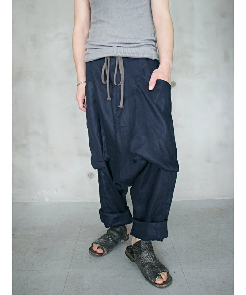 A.F ARTEFACT ハーフパンツ サルエルパンツ M A.F ARTEFACT FLAP ZIP SARROUEL SKINNY SWEAT PANTS (BLACK)の