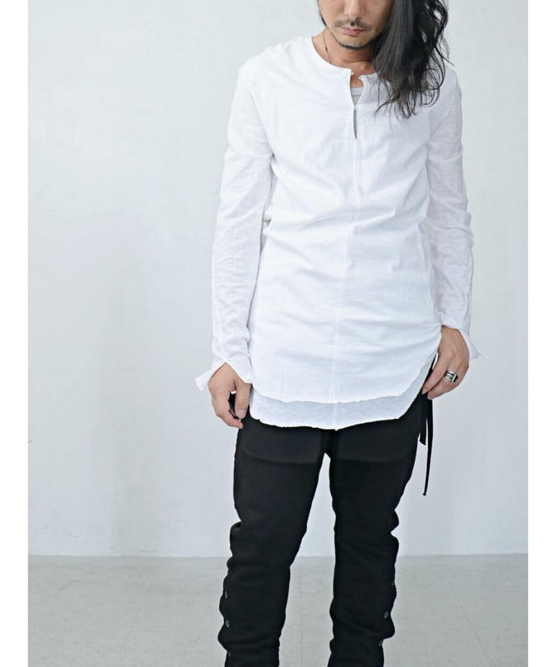 ASKYY / PA21 / LAYERD TUNIC CUTSEW / WHT | Owl ASKYY / PA21 / LAYERD TUNIC CUTSEW / WHT | Owl