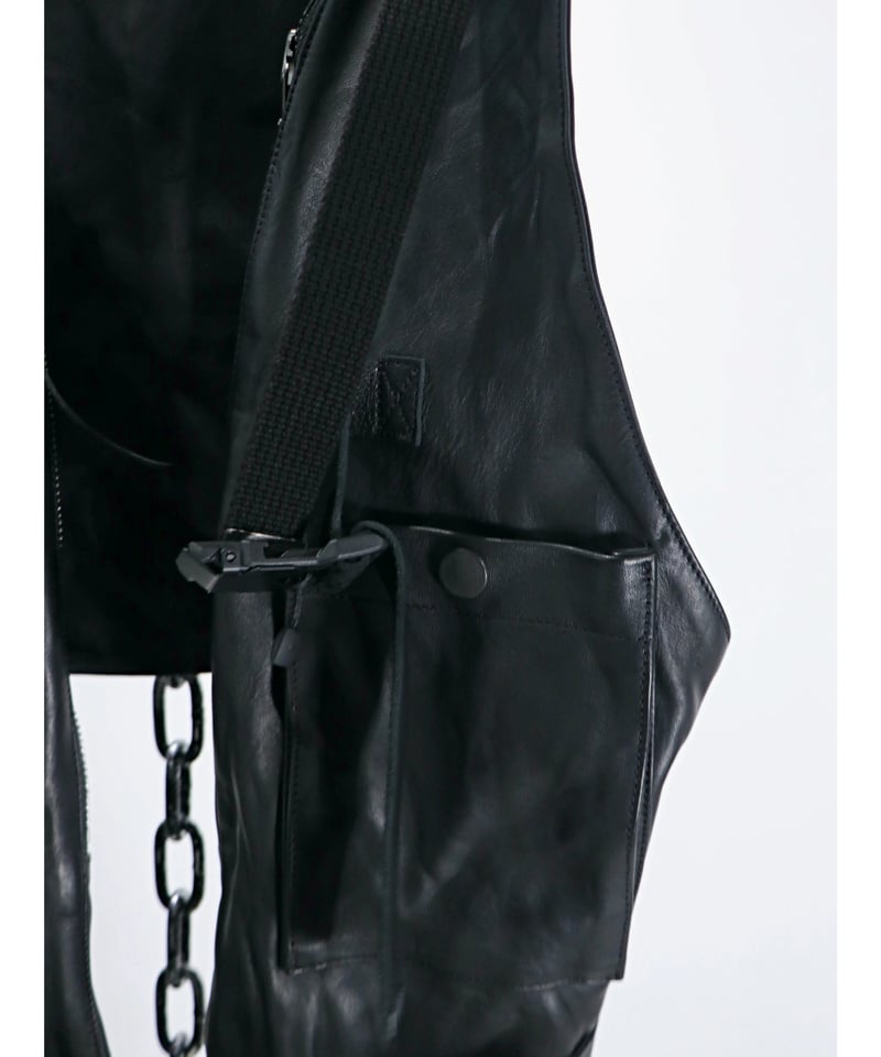 D.HYGEN / ST105-0325S / ホースレザーベストバッグ / BLACK |