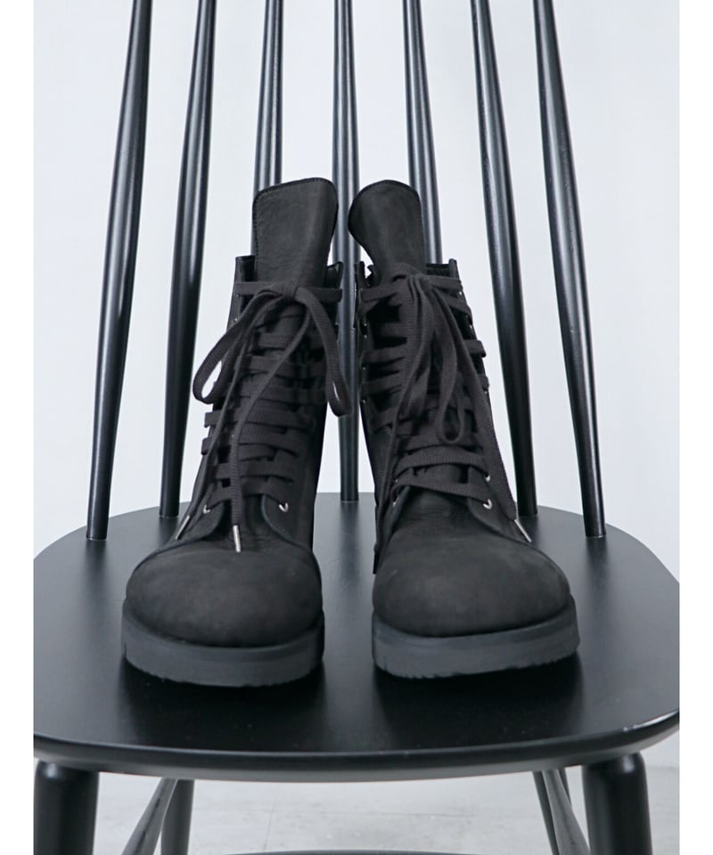 エーエフアーティファクトPortailleサイドジップLaceup Boots黒