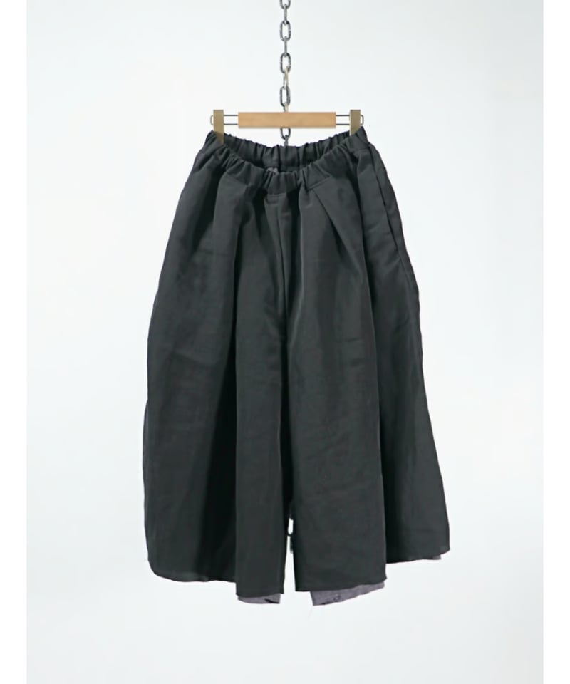 kujaku / P-629 / Wide Half Pants / black | Owls kujaku / P-629 / Wide Half Pants / black | Owls