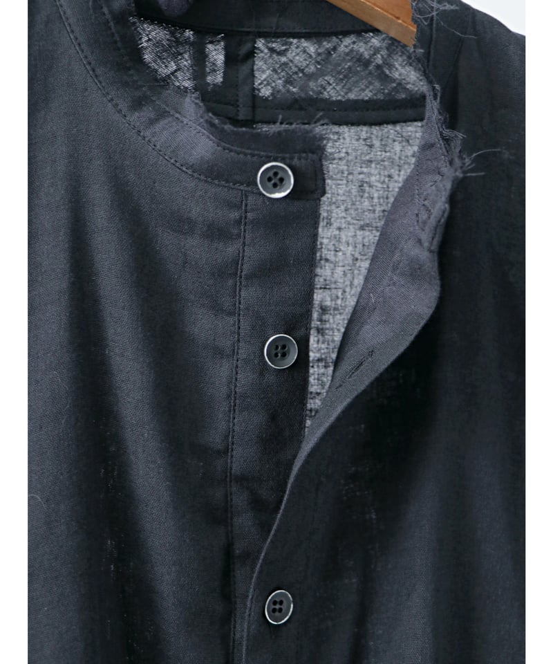 D.HYGEN / ST102-0325S / ダブルガーゼバンドカラーシャツ / BLACK