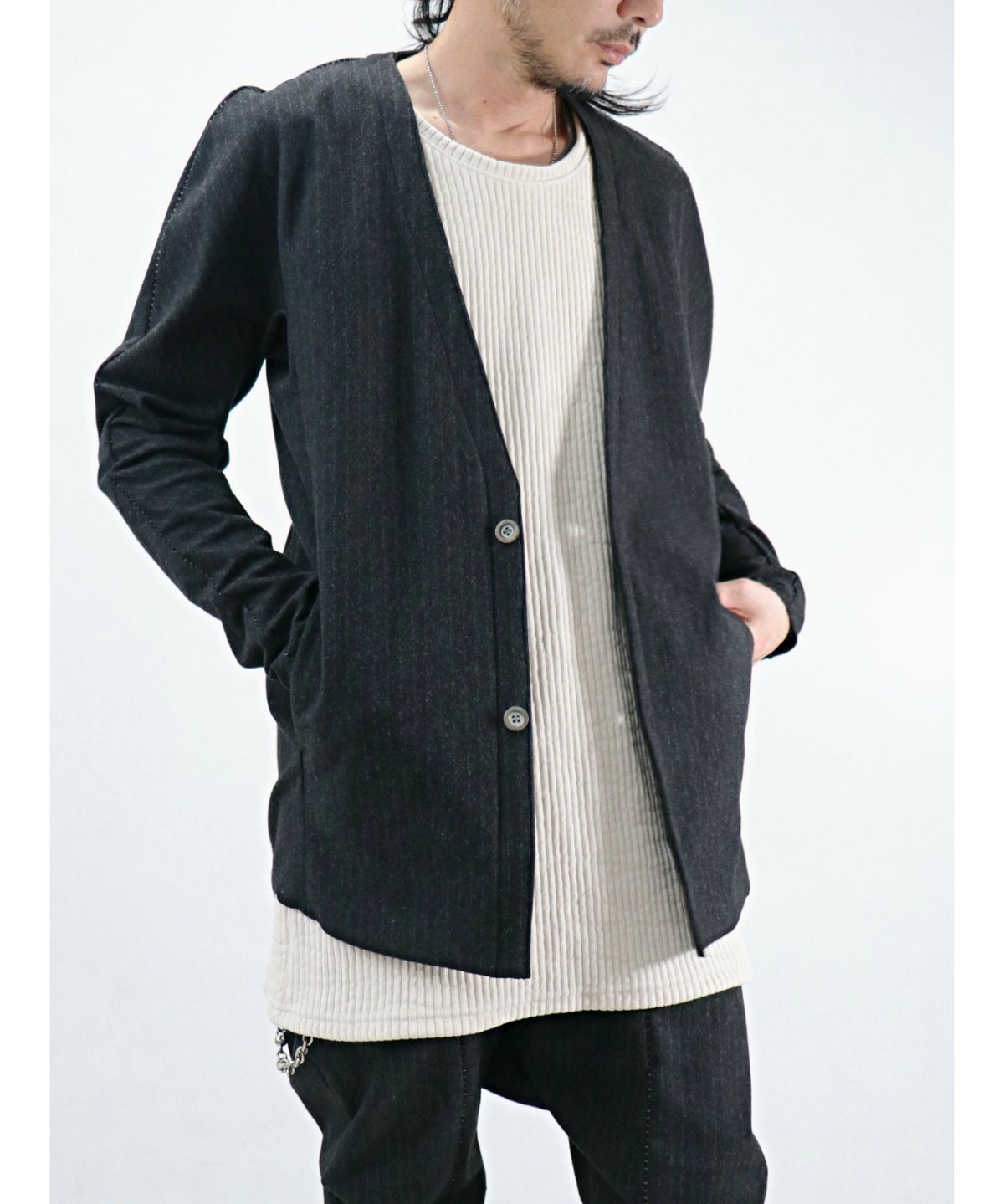 Wir Lineal / 42LA205W116 / ノーカラーカーディドレス