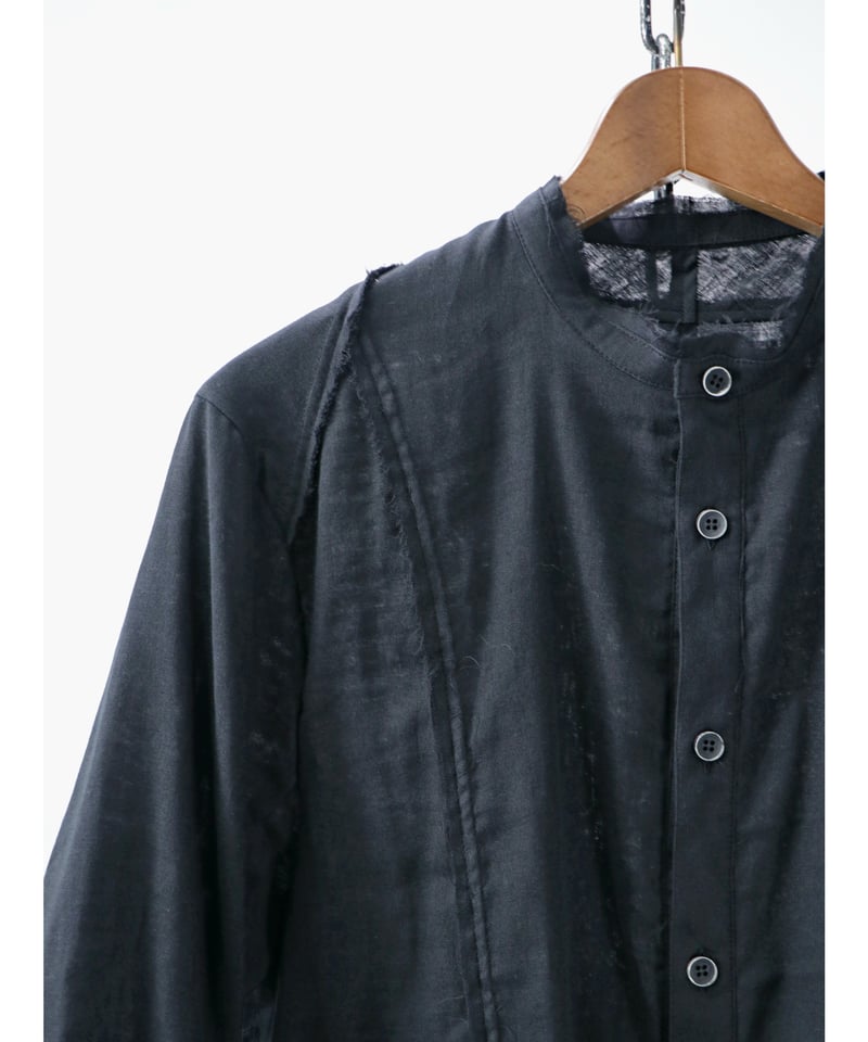 D.HYGEN / ST102-0325S / ダブルガーゼバンドカラーシャツ / BLACK