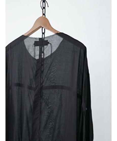 ASKYY / N14  / RIBBON CORD SMOCK SHIRTS / BLK