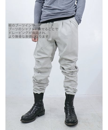 Thee OLD CIRCUS / 423110147 / コットン×レーヨンストレッチ ミリタリーワイドジョッパーズパンツ /  DUST ICE