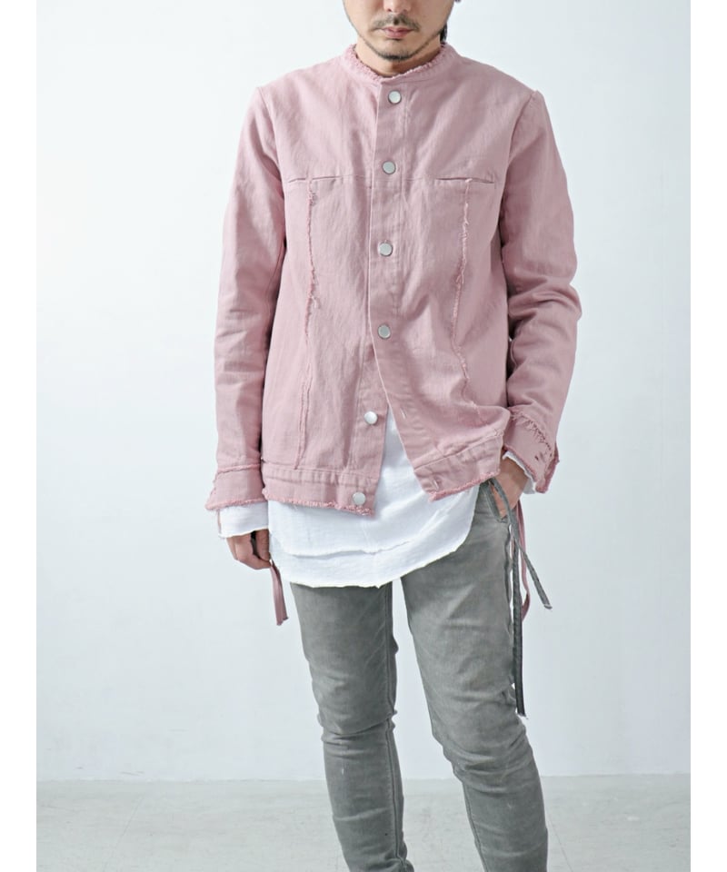 ASKYY / R2 / GRUNGE DENIM JACKET / DEEP PINK | ASKYY / R2 / GRUNGE DENIM JACKET / DEEP PINK |