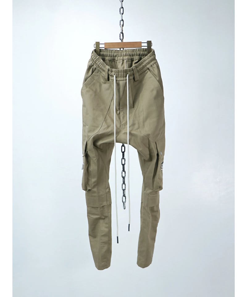パンツ A.F ARTEFACT Dust Dyed Anatomical pants A.F ARTEFACT ZIPPER CARGO SARROUEL-JOGGER PANTS / STRETCH