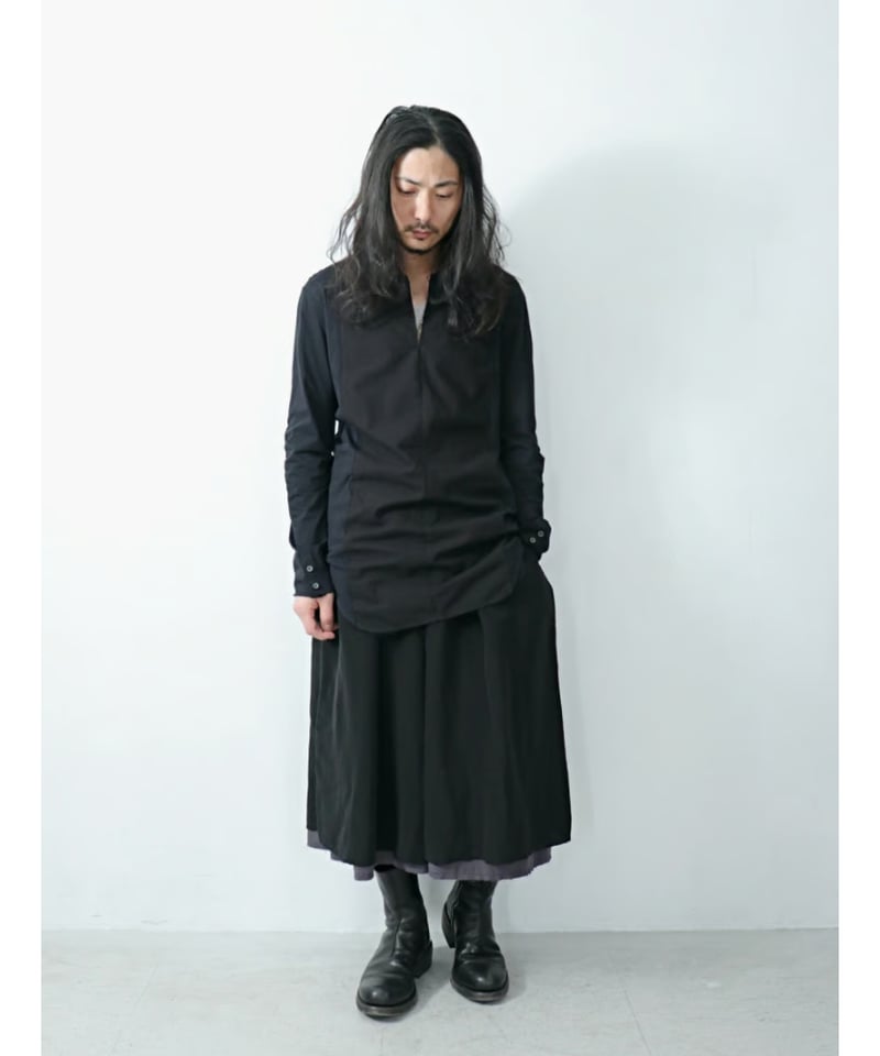 kujaku / P-629 / Wide Half Pants / black | Owls kujaku / P-629 / Wide Half Pants / black | Owls