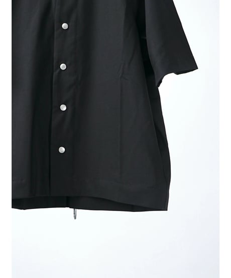 A.F ARTEFACT / ag-11017-2 / サマーウールノーカラーシャツ / BLACK