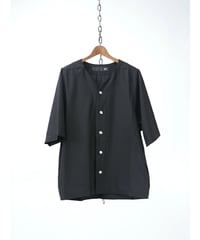 A.F ARTEFACT / ag-11017-2 / サマーウールノーカラーシャツ / BLACK