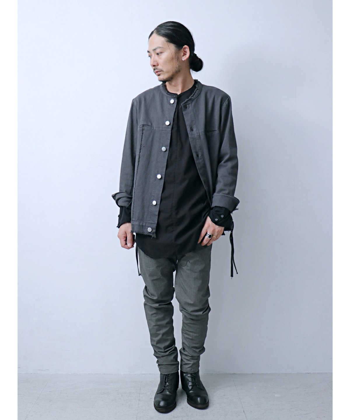 ASKYY / R2 / GRUNGE DENIM JACKET / DEEP DYE |