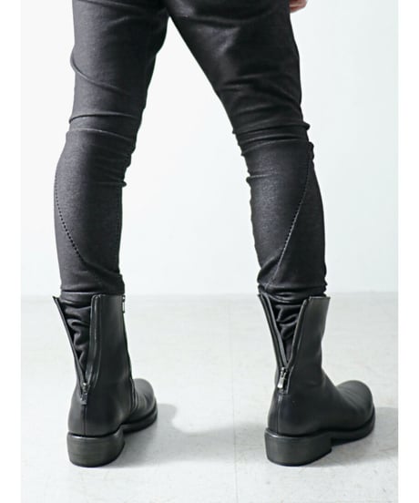 Portaille / M21 / Twin Zip Heel Boots / Italian vachhetta-smooth BLACK
