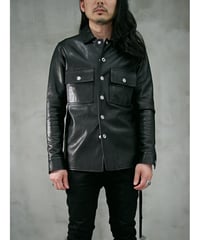 LICHT ADEL / L-ST01 / Leather shirts / BLACK