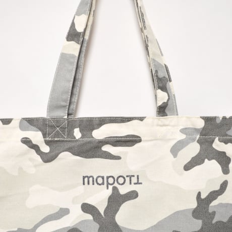 ＭＡＰＯＴＴトート　白迷彩（ロゴ 小）