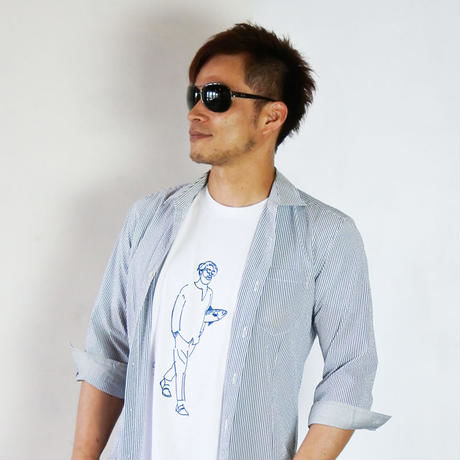 クラッチ鯖Tシャツ　ホワイト