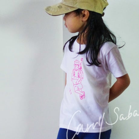 キャリー鯖Tシャツ（キッズ）　ホワイト