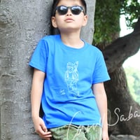 キャリー鯖Tシャツ（キッズ）　黄緑