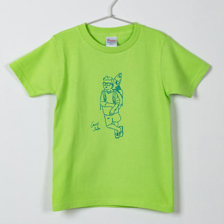 キャリー鯖Tシャツ（キッズ）　黄緑