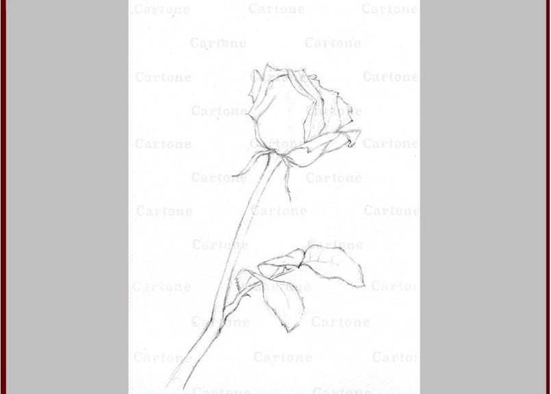 日本画　薔薇一輪 ばら一輪 | ｜正光画廊