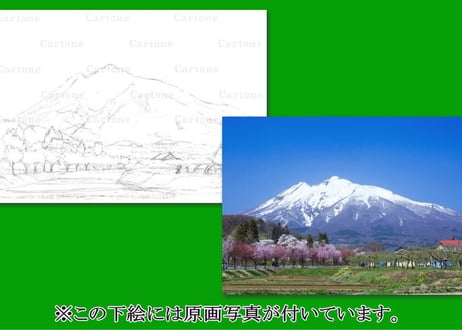 106a  岩木山と桜