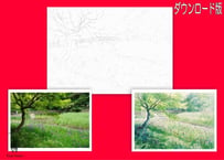 188d 春の風景 （着彩見本付き）