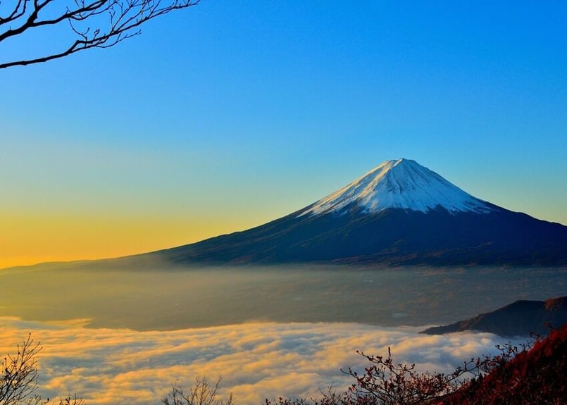 108a 朝焼けの富士山 | 下絵工房カルトーネ