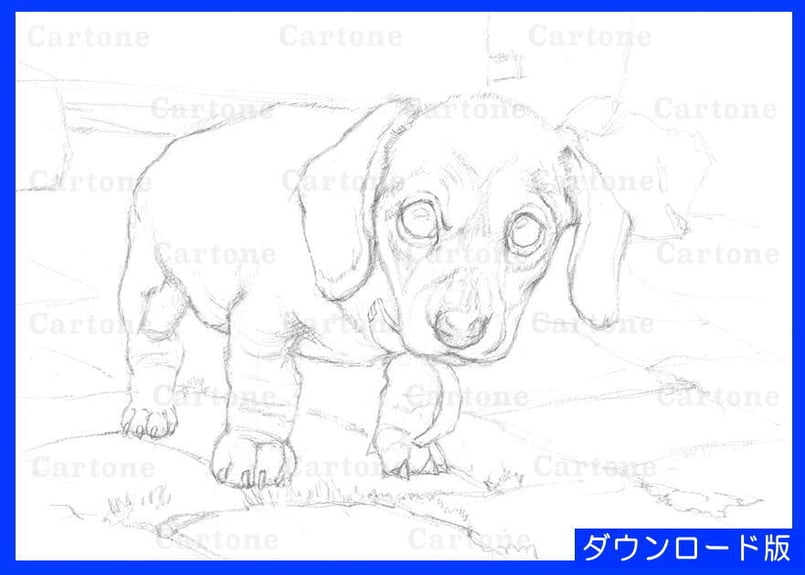 ご依頼参考作品の下図　ダックスフント ご依頼参考作品の下図 ダックスフント ご依頼参考作品の下図 ダックス