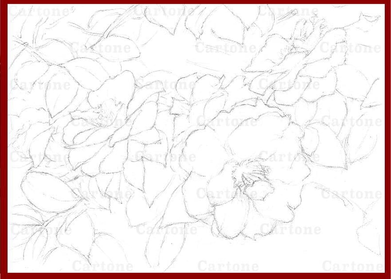 151a 椿の花 | 下絵工房カルトーネ