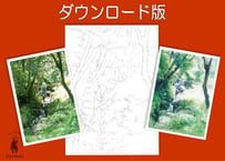 223d 小さな滝 (着彩見本付き)