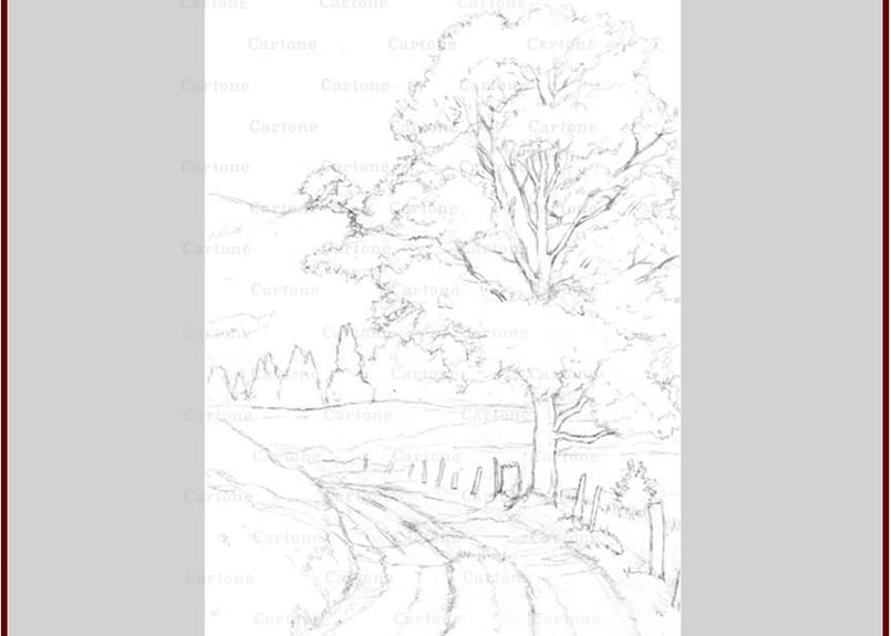 030a 森へ続く道 | 下絵工房カルトーネ