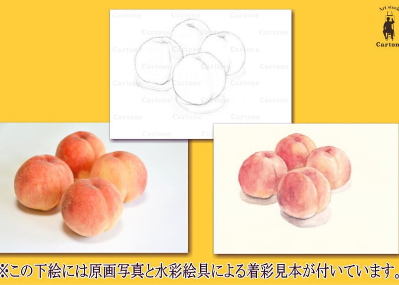 063d 桃 （着彩見本付き） | 下絵工房カルトーネ