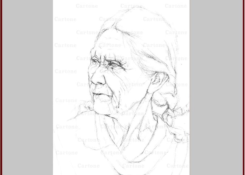 039b 老婆の肖像 （着彩見本付き） | 下絵工房カルトーネ