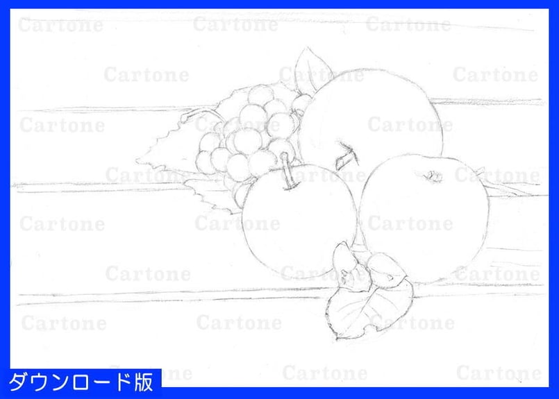 りんごページ 4枚 073c リンゴ | 下絵工房カルトーネ