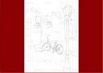 191a 紅葉と自転車