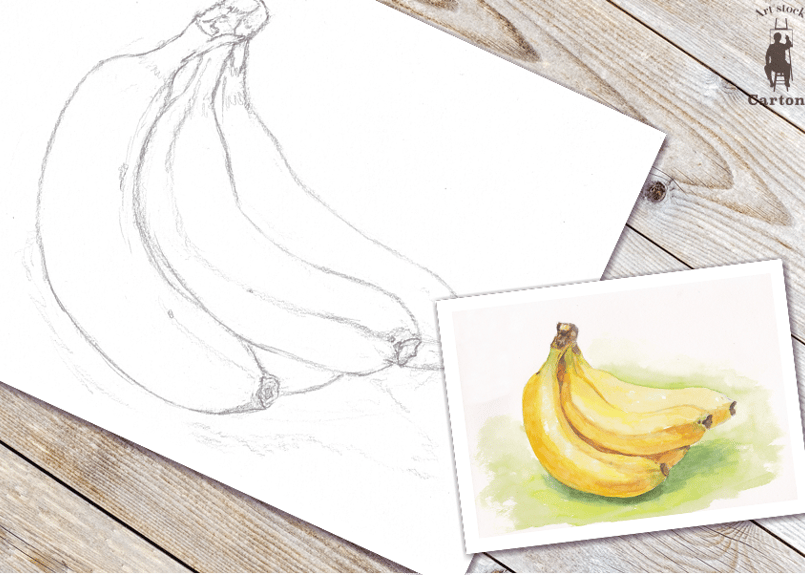 油絵 静物画 バナナ ドローイング 油絵 静物画 バナナ ドローイング il_fullxfull.7121895324_7a44.jpg