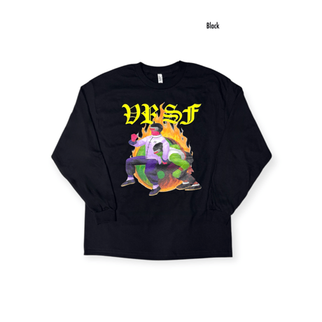 collage art　L/S Tee   【 VRSF  】-   White / Black