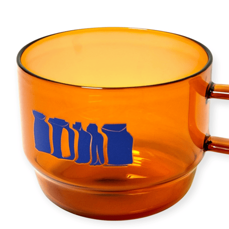 HARIO COLORS Stack Mug 【 sohi typography 】Amber / Gray