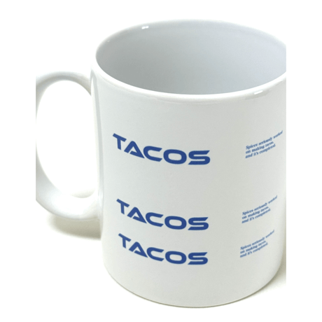 '' 僕がメキシコで食べたタコス '' straight mug - #1