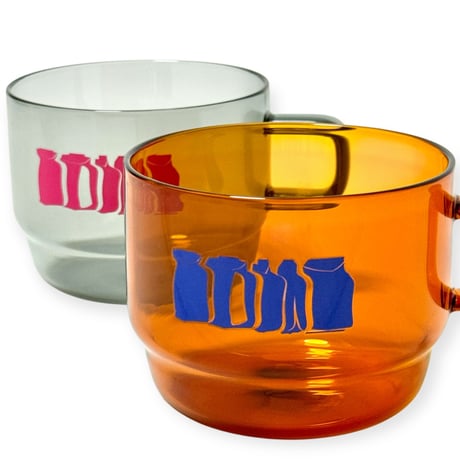 HARIO COLORS Stack Mug 【 sohi typography 】Amber / Gray